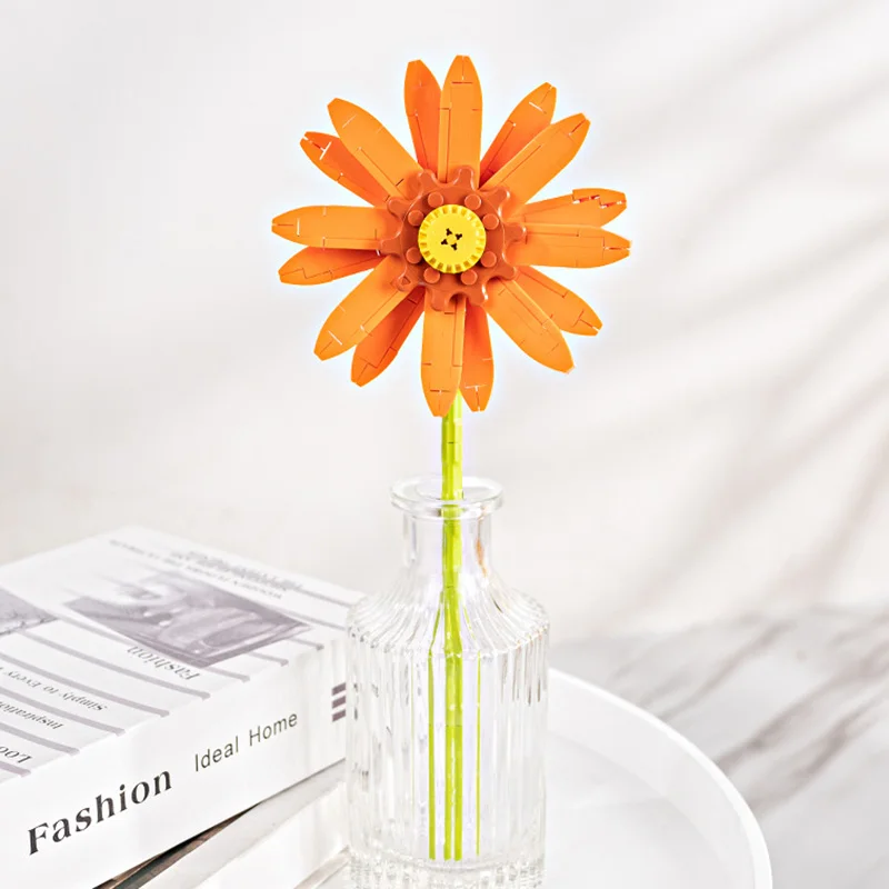 Unisex DIY Electronic Toy Flowers Model Creative Cute Plastic Plant Bricks Educational for Kids of All Ages Wholesale