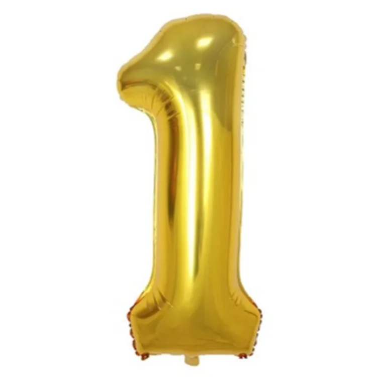 Hot Sale 40 Inch Bright Gold Foil Number Balloon  Birthday Party  Decoration