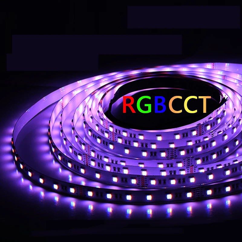 RGB CCT 5 в 1 Светодиодная лента DC12V 24V SMD5050 60 светодиодов видов цветов чип CW + WW RGBW