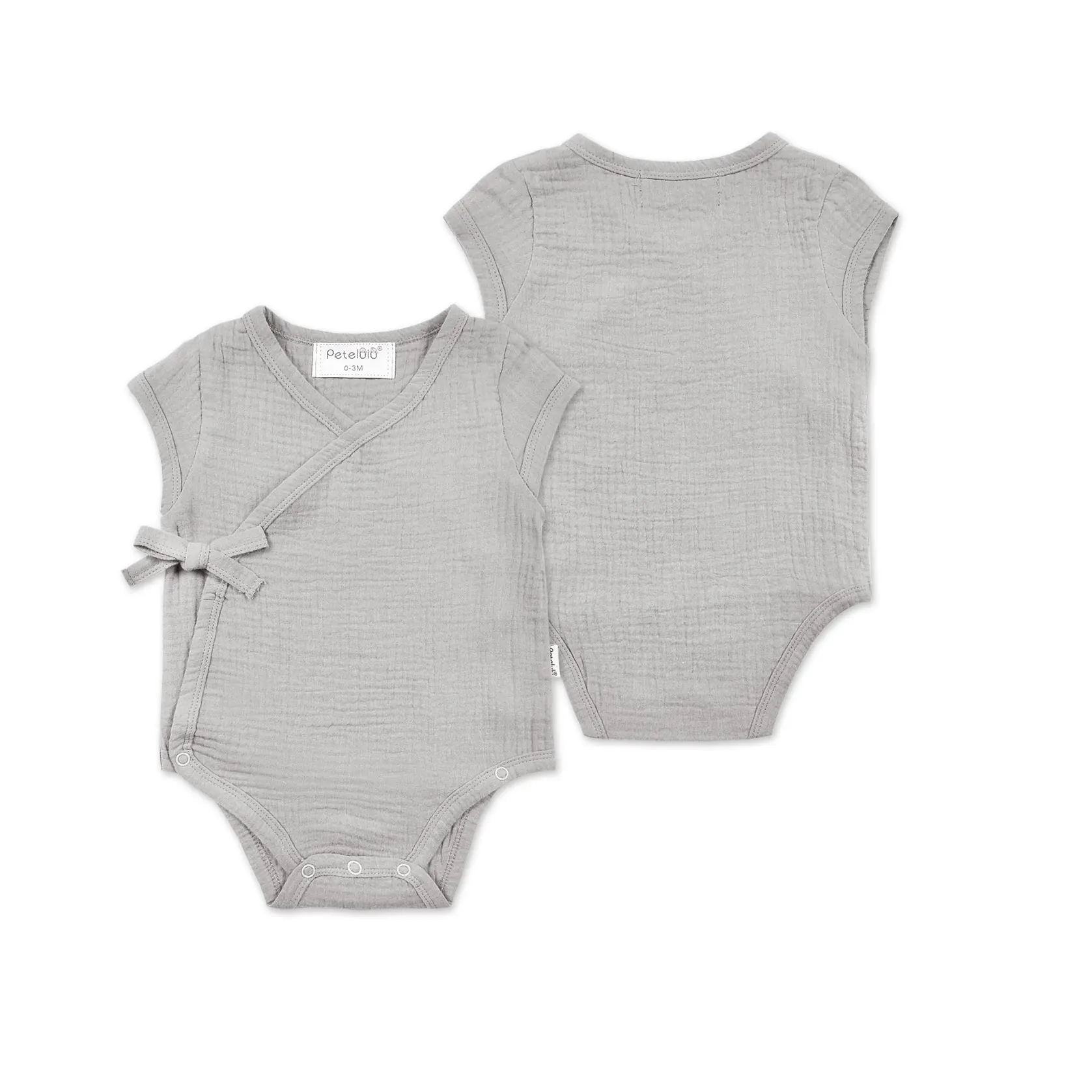 Wholesale Organic cotton Muslin Newborn 0-18m Baby Clothes Fashion Summer Baby Rompers