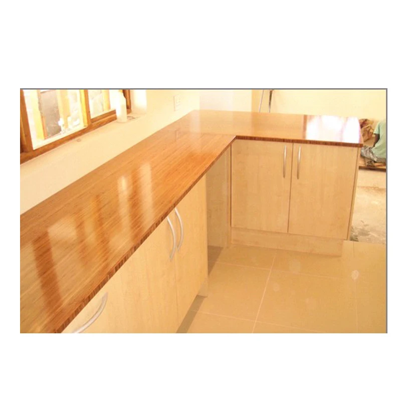 Kitchen Cabinets Bamboo Countertops with Horizontal&Vertical Grain Food Safe Solid Wood Board Eco-friendly Building Material