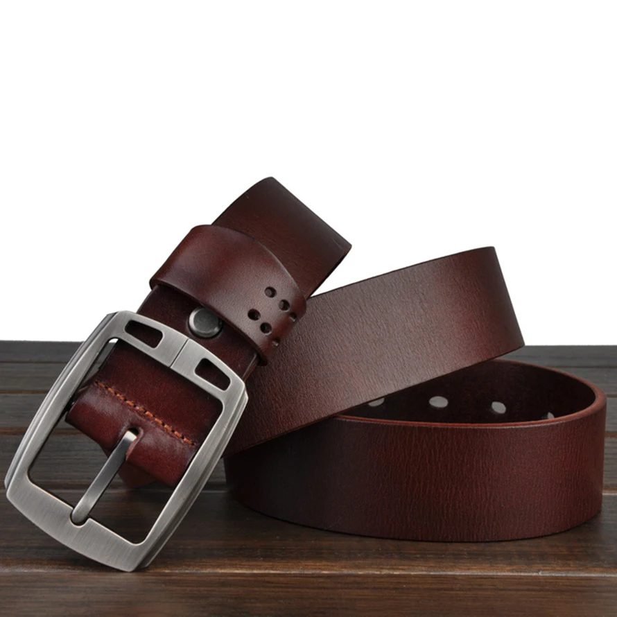 
Amazon Hot Selling Belts Leather Men Guangzhou Wholesale Full Grain Cowhide Leather Belt 