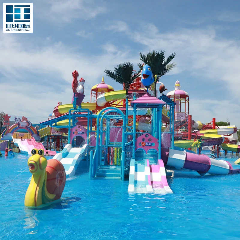 Водная горка WM Aqua Park для семейного использования из стекловолокна