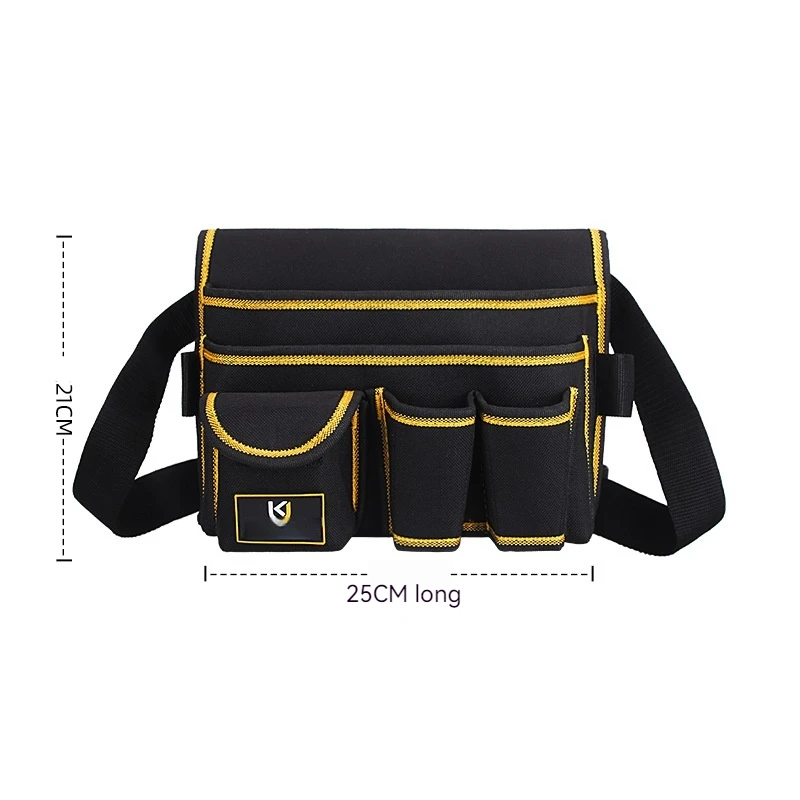 Unisex Multi-Functional Waist Bag Electrician Tool Kit with Wear-Resistant Oxford Cloth Electrician Repair Tool Storage Bag