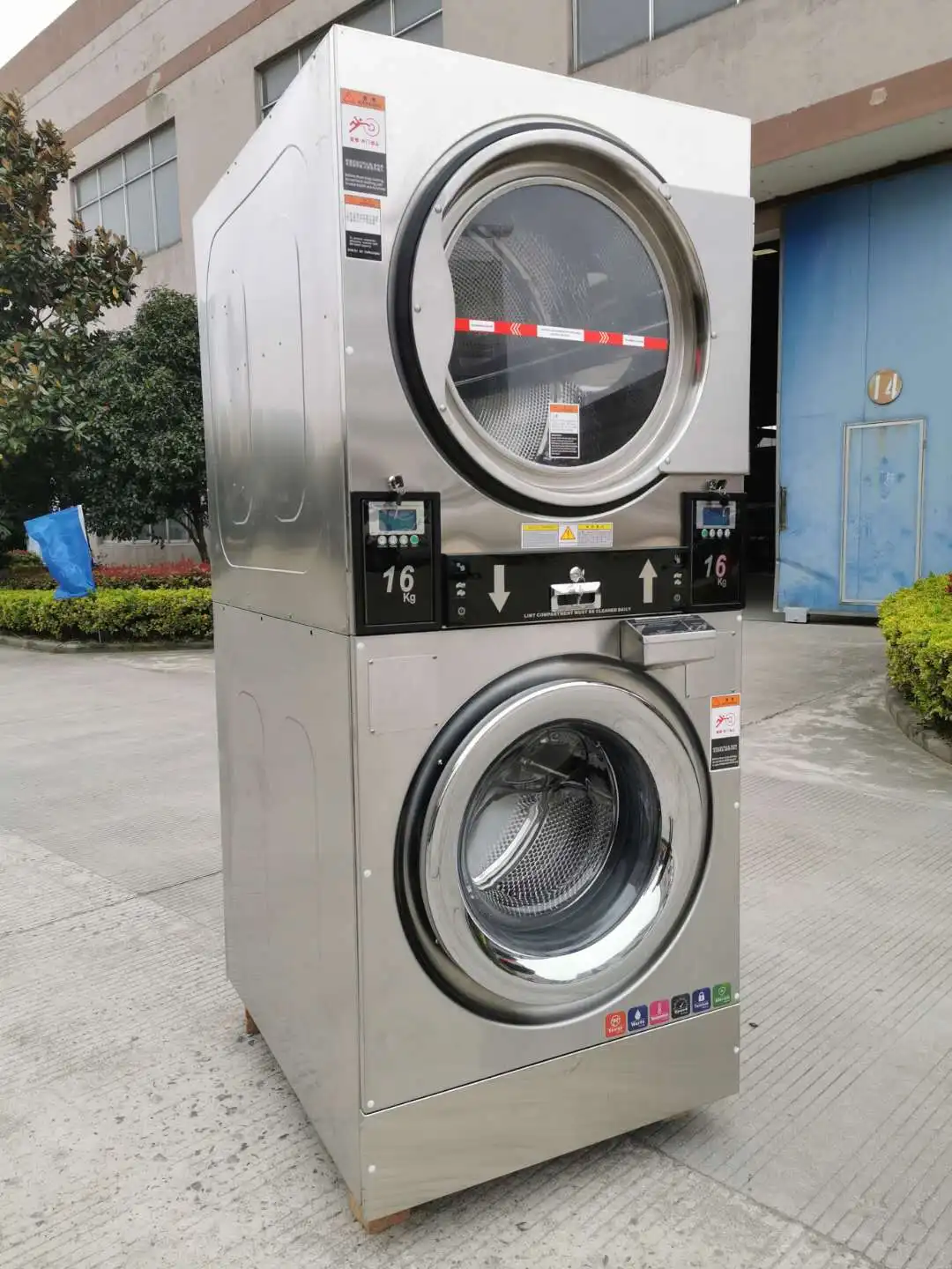 factory price commercial 12kg,16kg,22kg Laundromat washing and drying machine