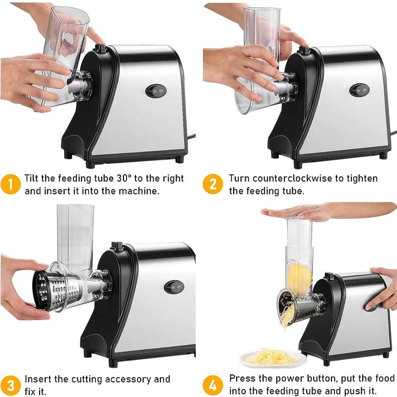 Factory Direct Price Vegetable Shredder Slicer Rotary Vegetable Slicer Of 5 Blades Salad Shooter