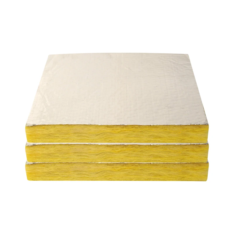 Glass wool blanket insulation material with aluminum foil for industrial roof insulation glass wool board