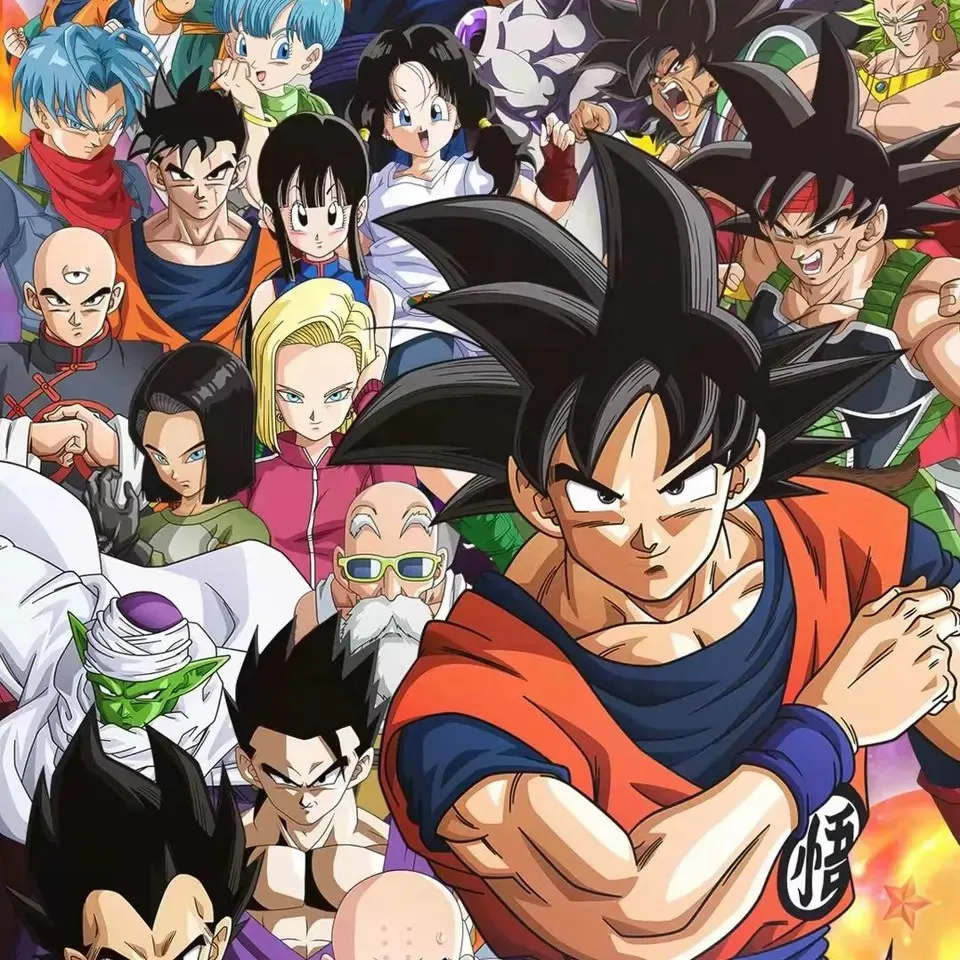 3D Lenticular  Three-dimensional Animation Cartoon Movie Character 3D Painting Dragon Ball Goku Three Changes Classic Poster