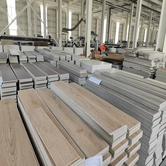 Plastic Wood Grain Spc Flooring Click Flooring  Spc 1220*182*5.5mm De Vinilo D414 Supplier