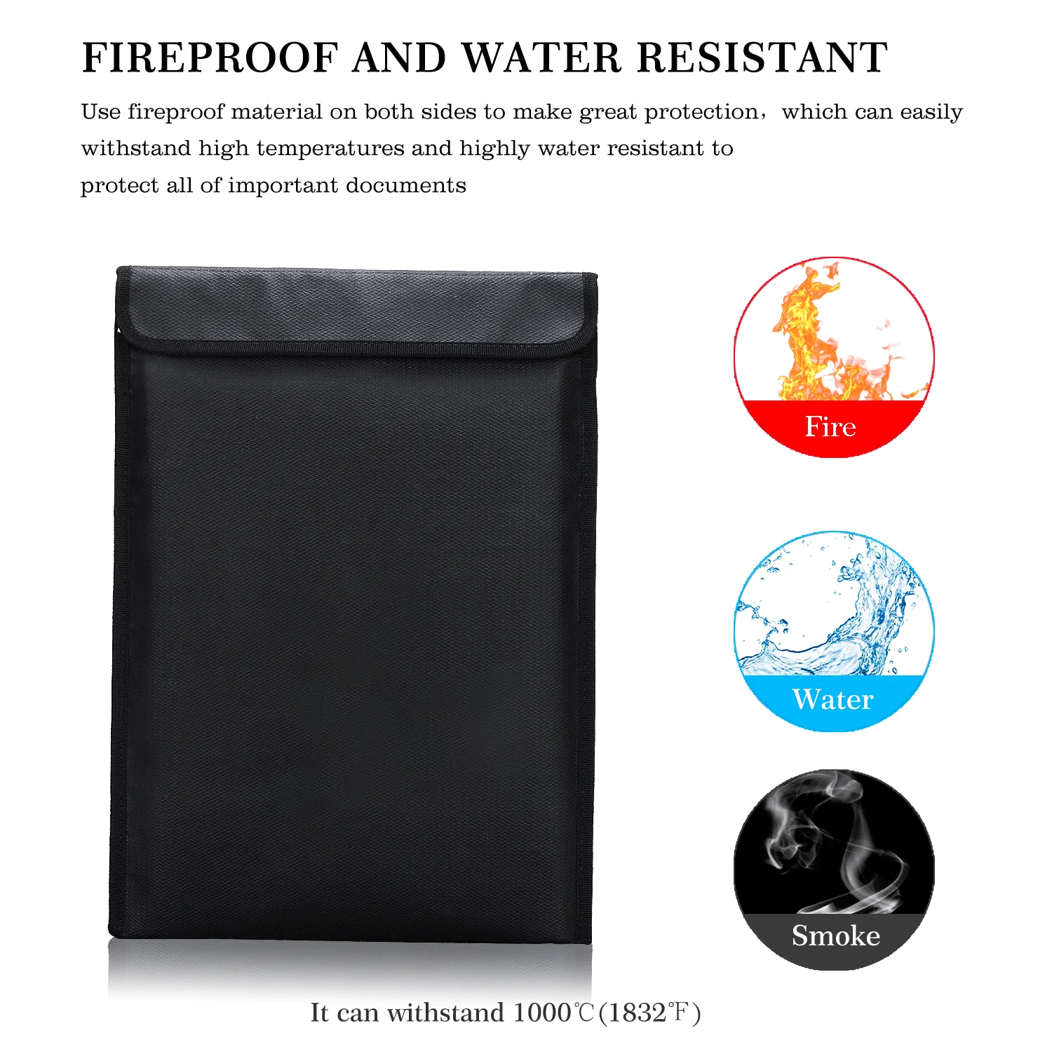 School Use OEM Factory Document Bag Waterproof and Fireproof Folder with Custom Logo