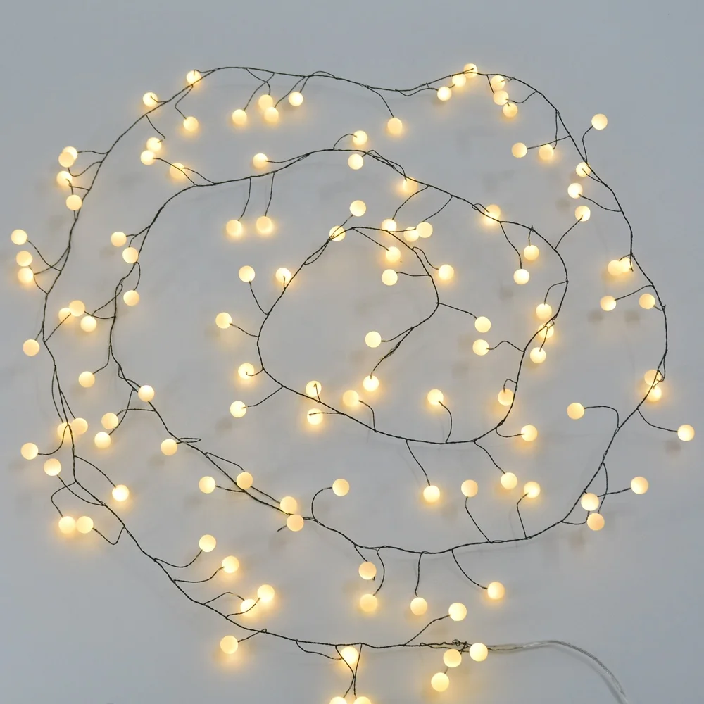 luces navidad decorative garden  in gold color wholesale lighting fairy lights outdoor grape cluster string light