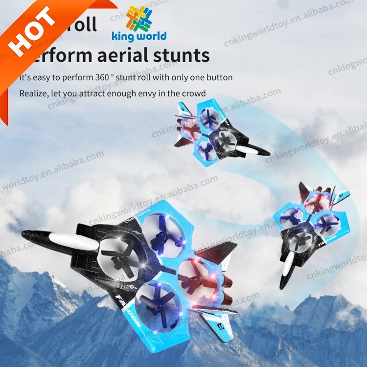KW Hot 2.4GHz 4CH New Fighter RC Air Plane Jet with LED Lights with WIFI FPV Camera for Training Beginners