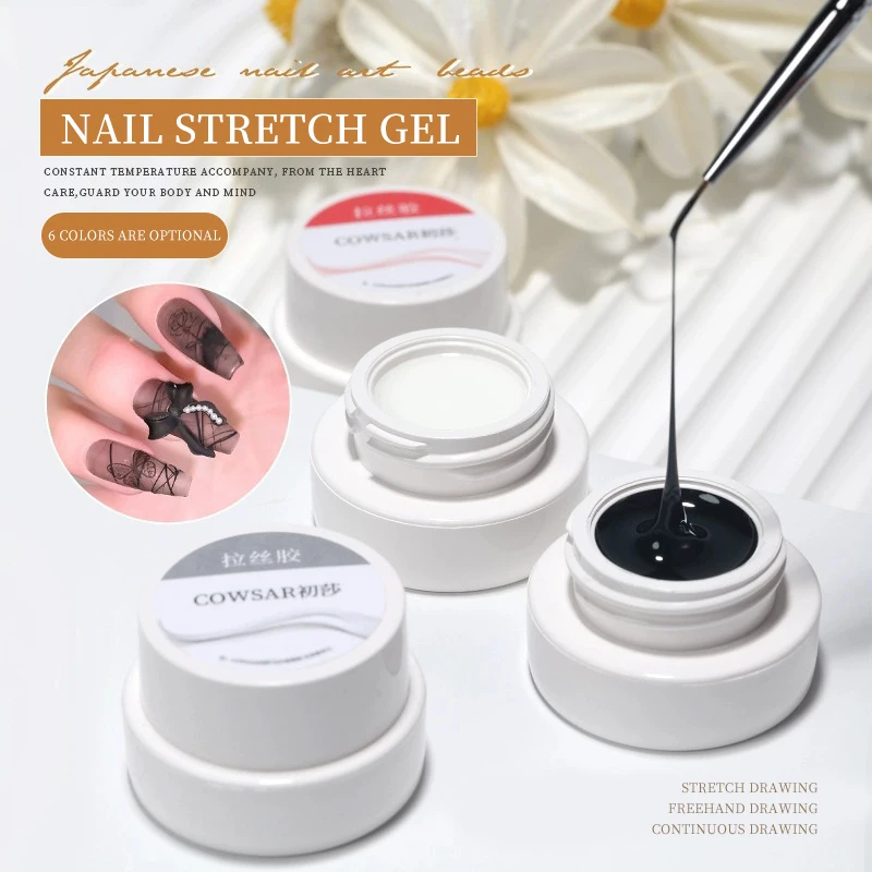 5ml Spider Wire UV Gel Nail Polish 6Colors Flower Drawing Painting Gel Creative Point-to- Line Nail Art Gel Polish Varnish