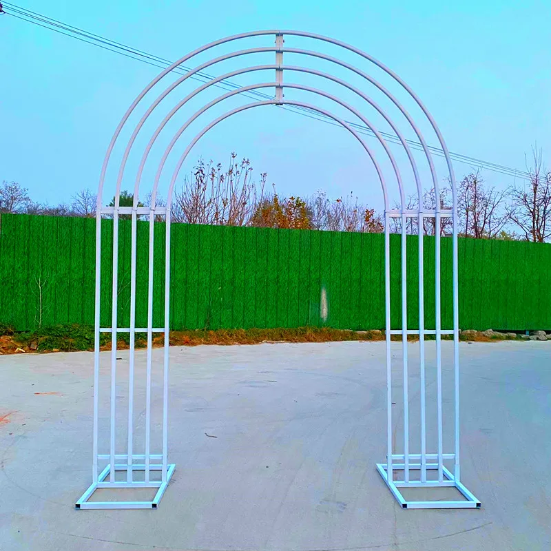 Luxury Heavy Duty Wedding Entrance Metal Arch Walk Through Frame Wedding Decor Blue Wedding Flowers Arch For Ceremony