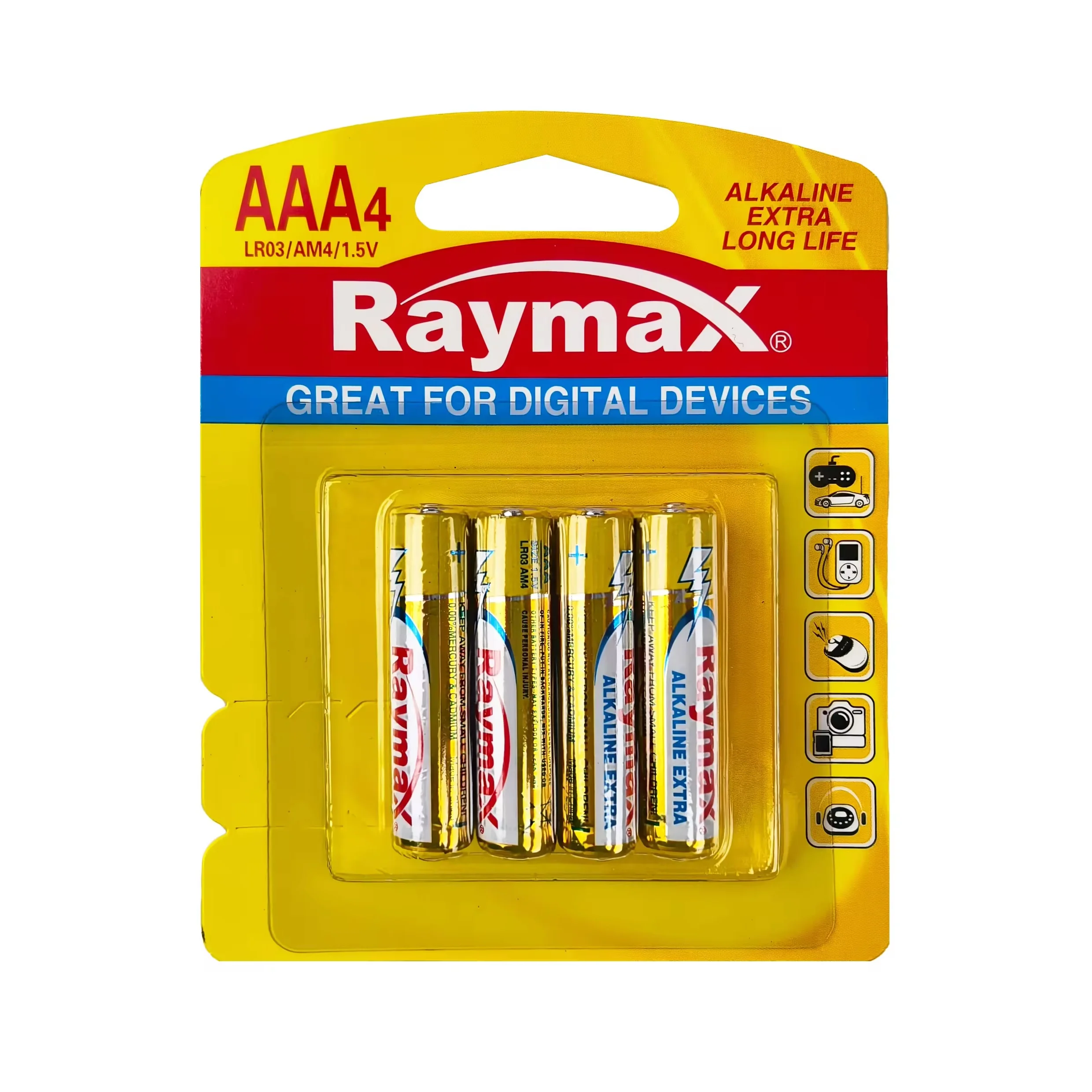 Mustang Factory price 1.5 voltage LR03  aa alkaline battery oem no.7 dry cell batteries