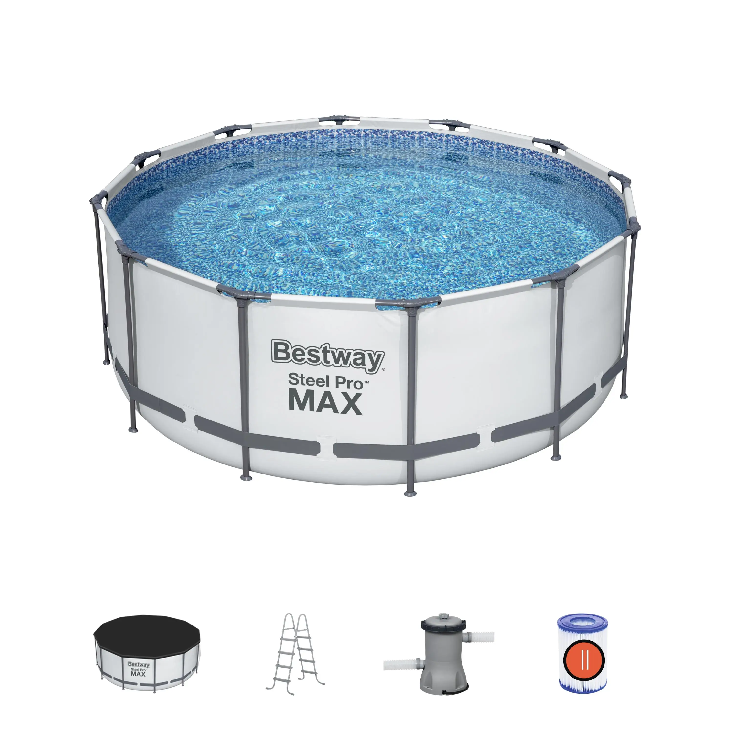  Bestway 56420 семейный круглый бассейн с пластиковой металлической рамой 3 66 м * 1
