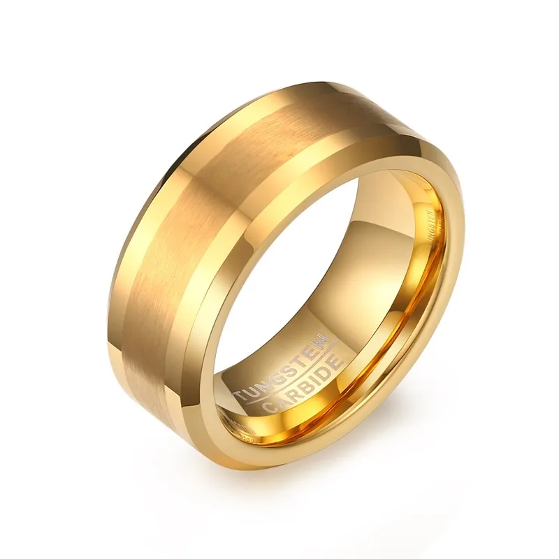 
24k gold plated dubai rings jewelry tungsten ring for men 