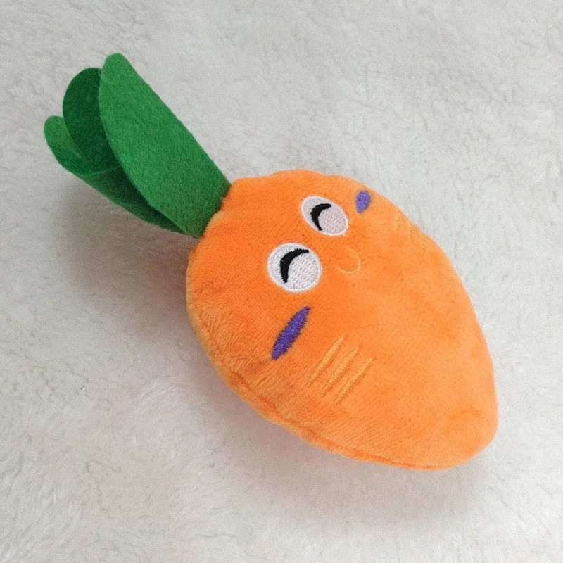 Carrot Dogs Plush Squeaky Bite Resistant Molar Dog Toys Soft Carrots Shape Toy