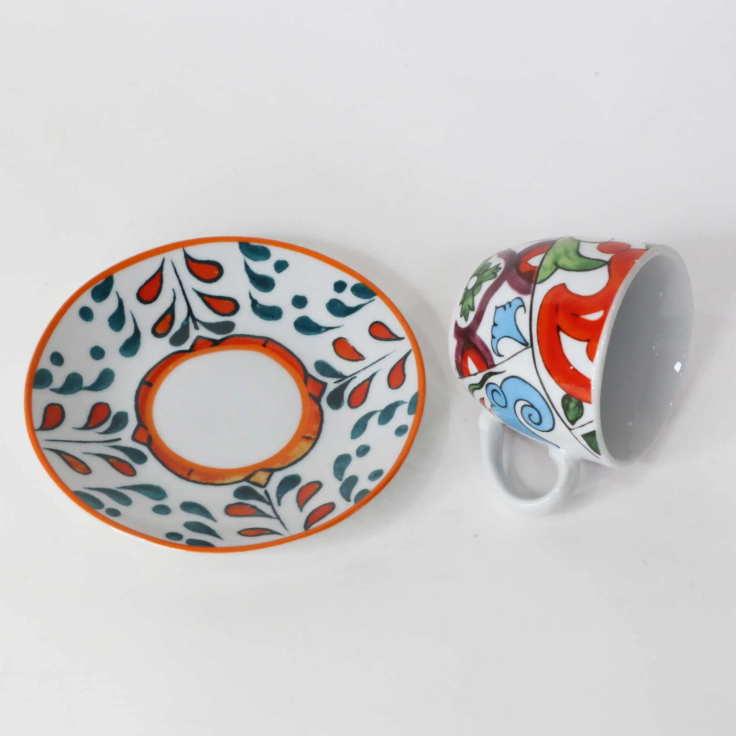 Beautifully Patterned Coffee Cups and Saucers Wedding Gift Set
