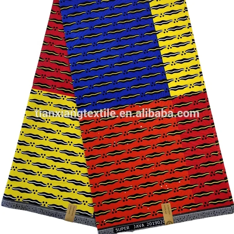  100% полиэстер африканская восковая ткань с принтом супер голландская java khanga kitenge soso