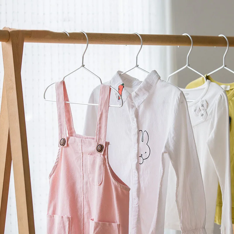 wholesale metal clothes hanger wet and dry kids cloth hanger metallic