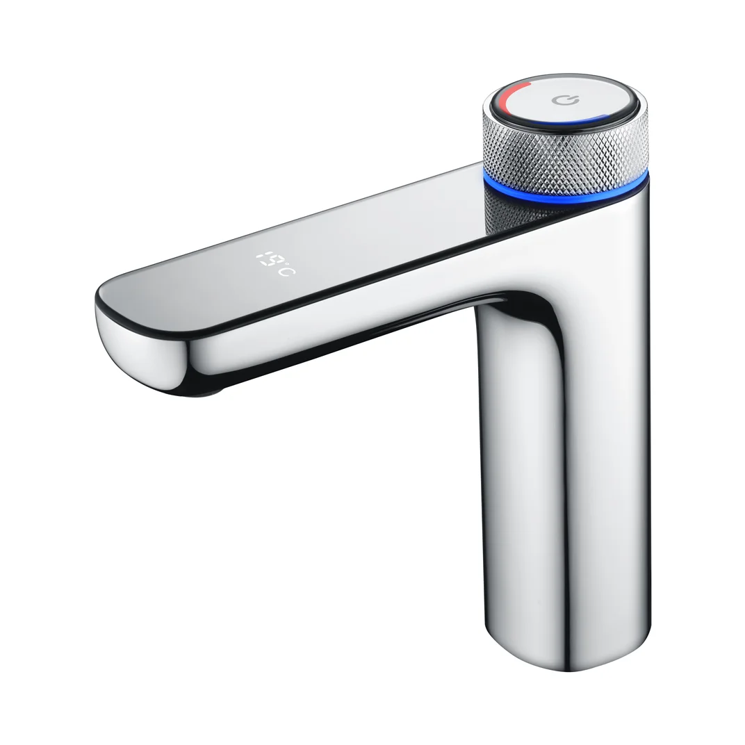 
2021 High Quality Modern Water Saving Sink Basin Touch Tap Smart Faucet For Bathroom With Sensor Led Light 