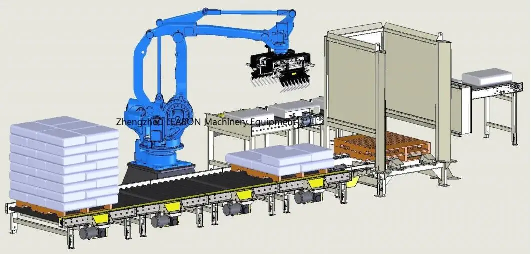 Automatic Palletizer Robot For Rice Bag China High Quality 6 Axis Robot Arm CNC Robot Palletizer Packaging