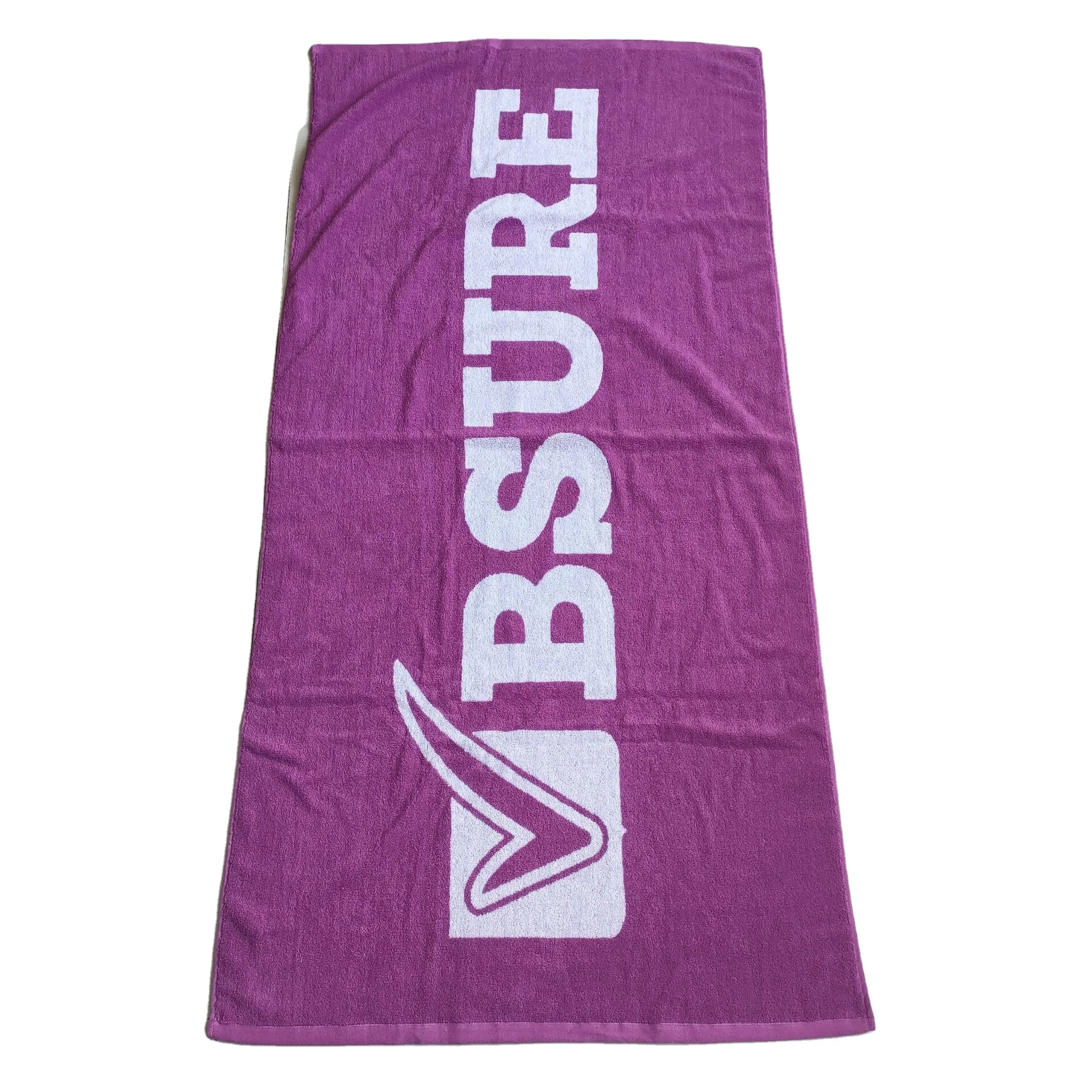 100% Cotton yarn-dyed jacquard high water absorption Clean and hygienic cotton beach towel custom beach towel