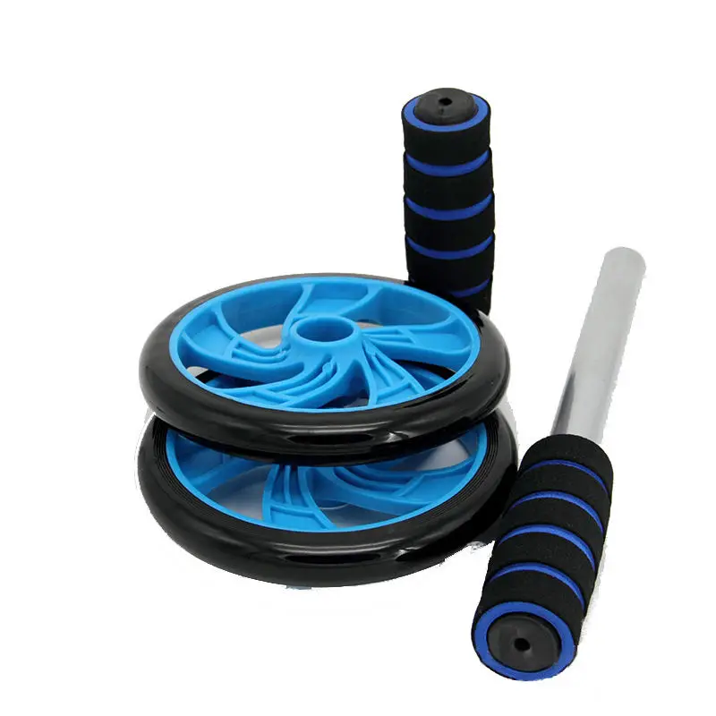 Abdominal core strength training multi functional flat support automatic rebound abdominal wheel roller