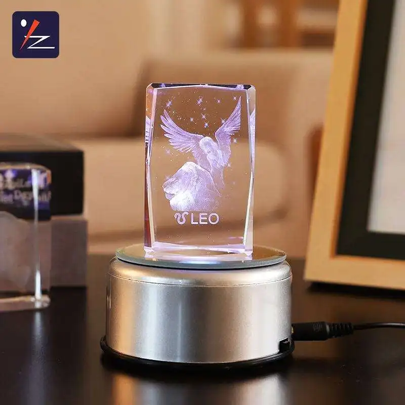 Пользовательские 5*5*8 см K9 кристалл пустой куб 3D лазерное изображение гравированный кристалл куб