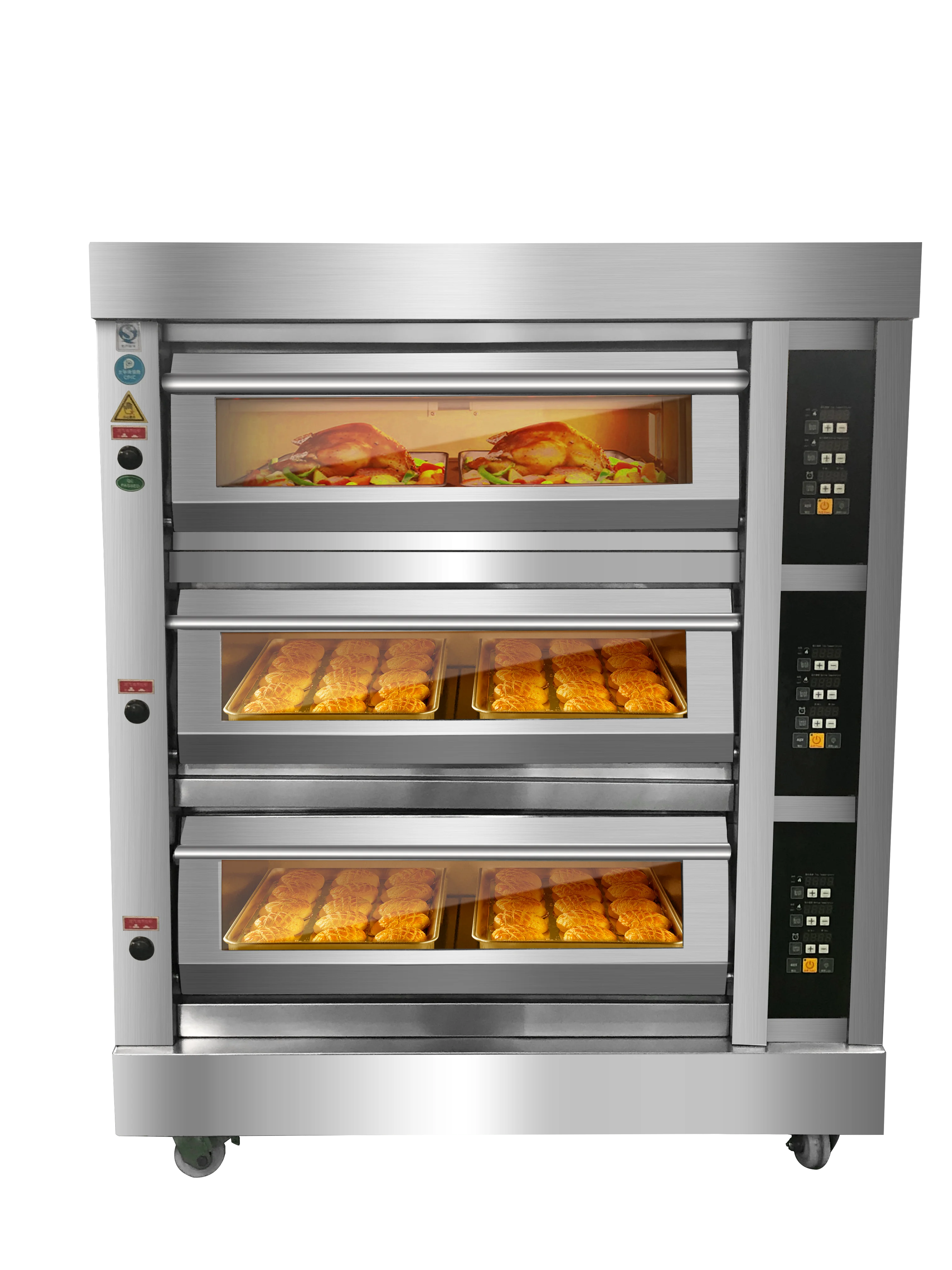 Industrial 3 Deck Gas tray Oven Baking Bread Oven for Bakery 2020,pizza baking machine bread commercial gas oven for bakery sale