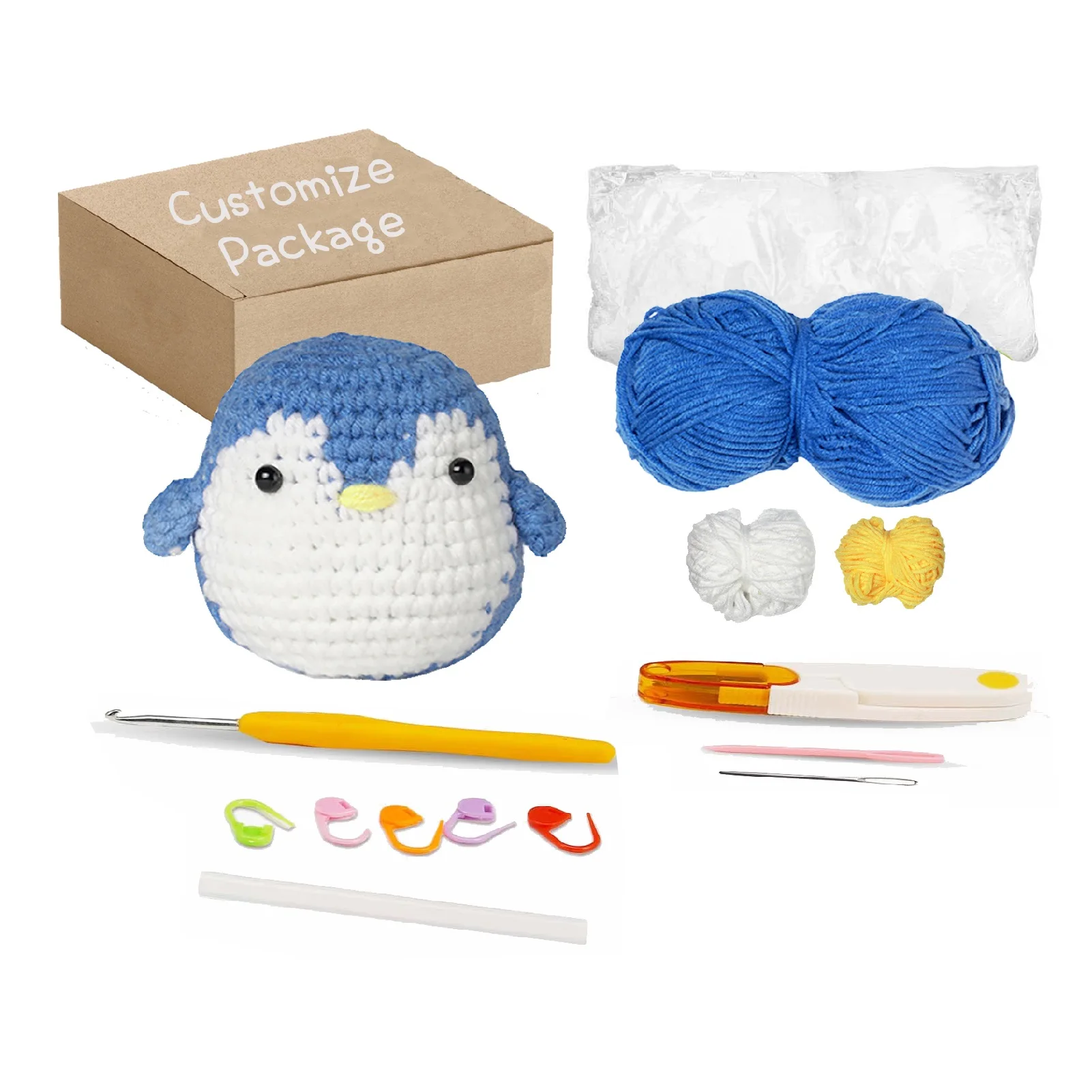 Швейные мини-вязальные крючки Amigurumi для обучения «сделай сам», наборы кукол «сделай сам», игрушки для детей, OEM, изготовление на заказ, вязание для начинающих и взрослых