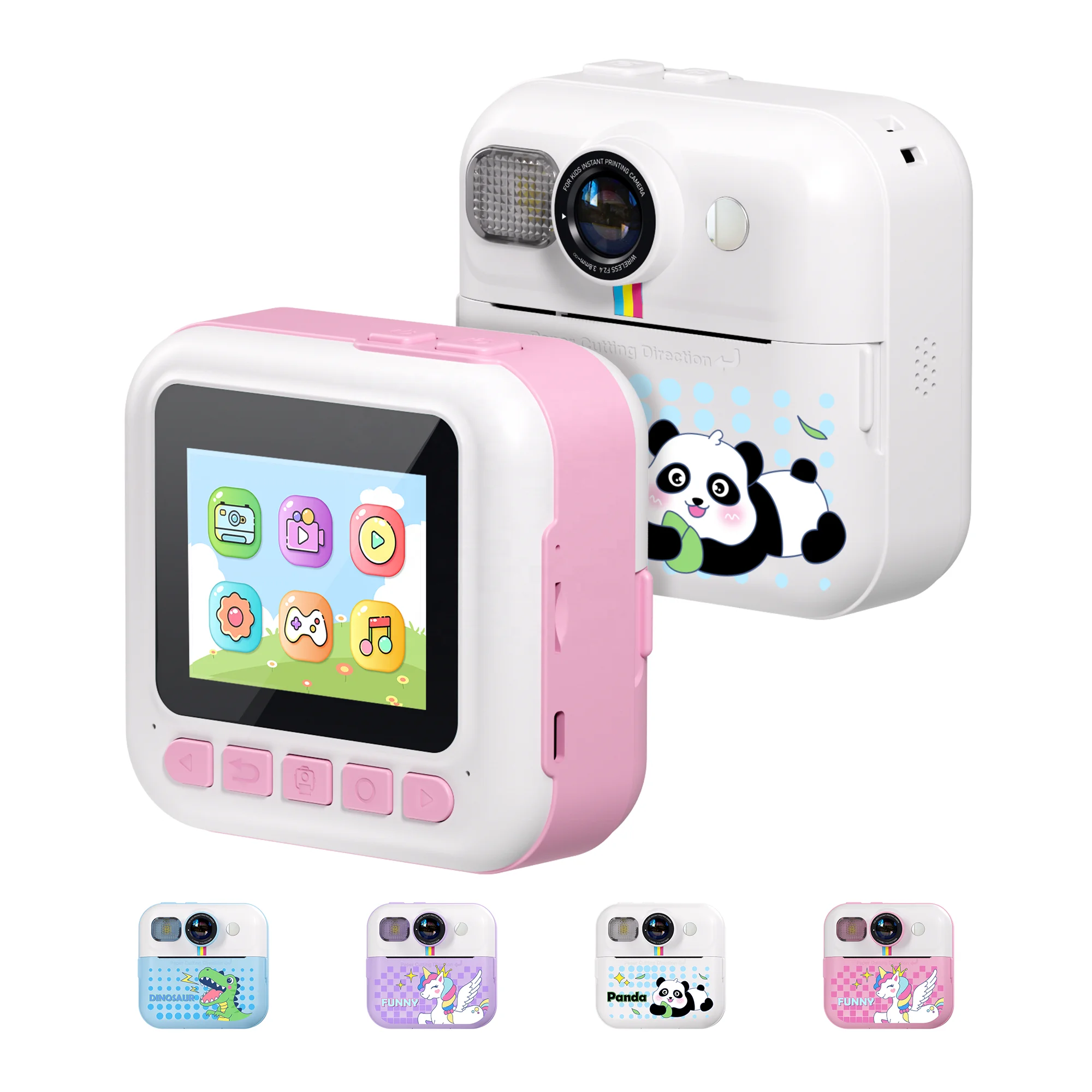 YMX CP02 Mini Cute Blue Pink Technological Environmental Creative Toys Educational Instant Kids Print Camera for Baby Girl Boy