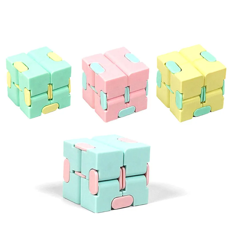 
Educational Toy Macaron Color Anti Pressure Magic Fidget Infinity Cube Promotion Toys For Kids 