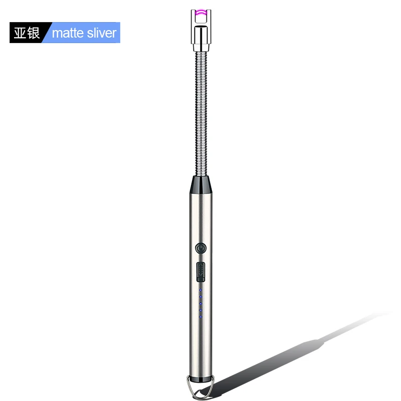 Candle Lighter Arc Electric Lighter Rechargeable USB Lighter Flameless Grill Lighter Long for Candle BBQ