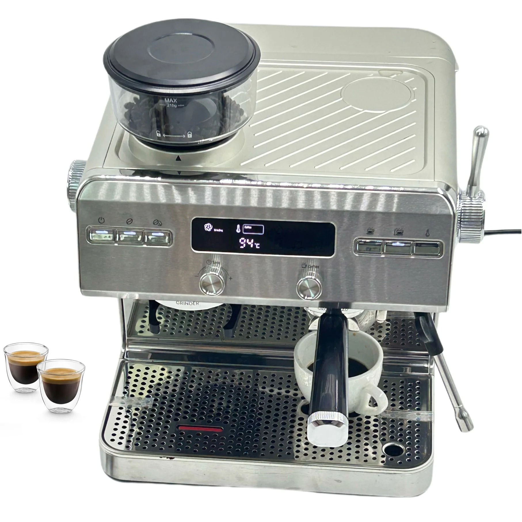 Commercial Electric Stainless Steel Espresso & Coffee Maker Cappuccino Machine for Household & Hotel Use