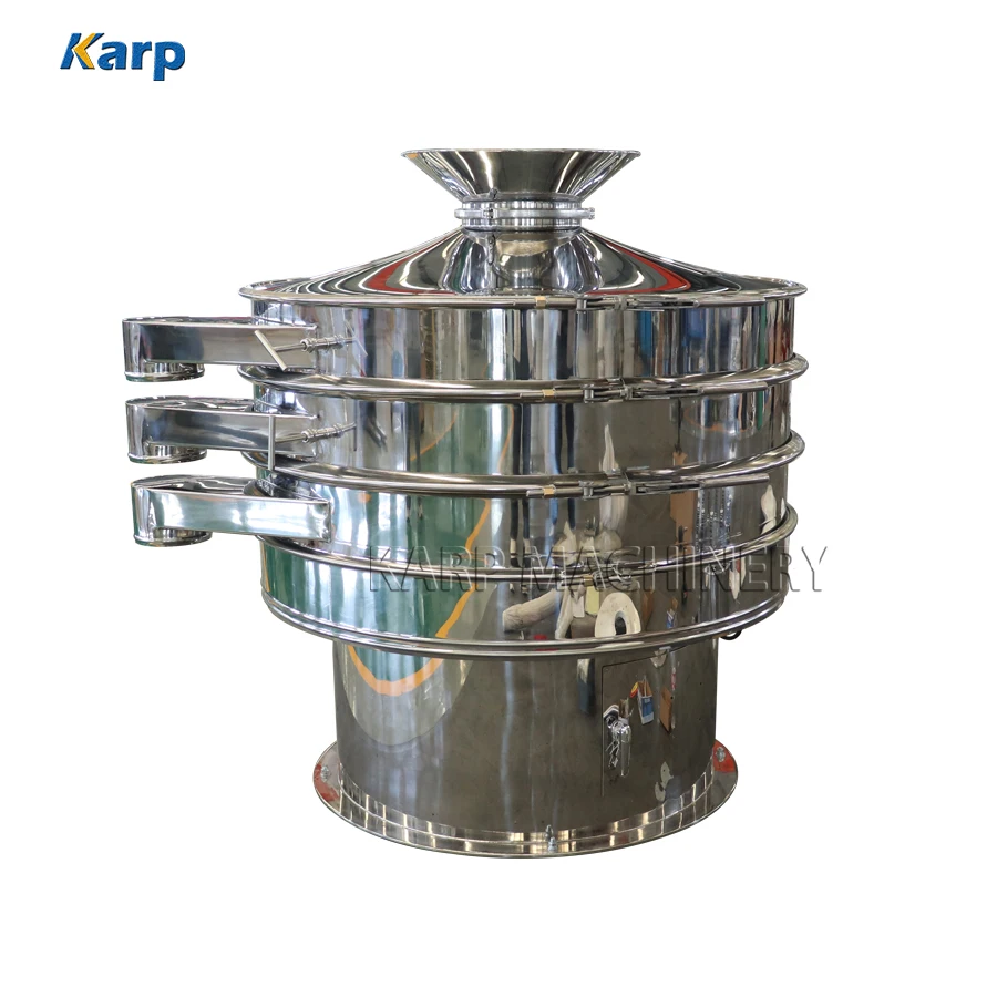 Stainless Steel 316L Sea Salt Circular Vibrating Screening Sieving Sifter Machine
