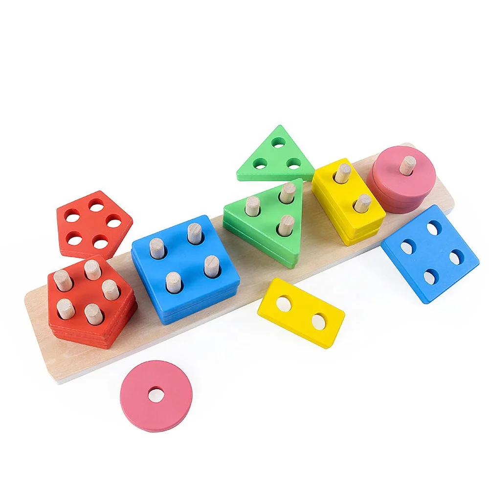 Деревянные блоки, строительные игрушки, форма, сортировщик, дошкольные игры, деревянная для мальчиков и девочек, цветная коробка, унисекс, картина, обучающая игрушка EN71
