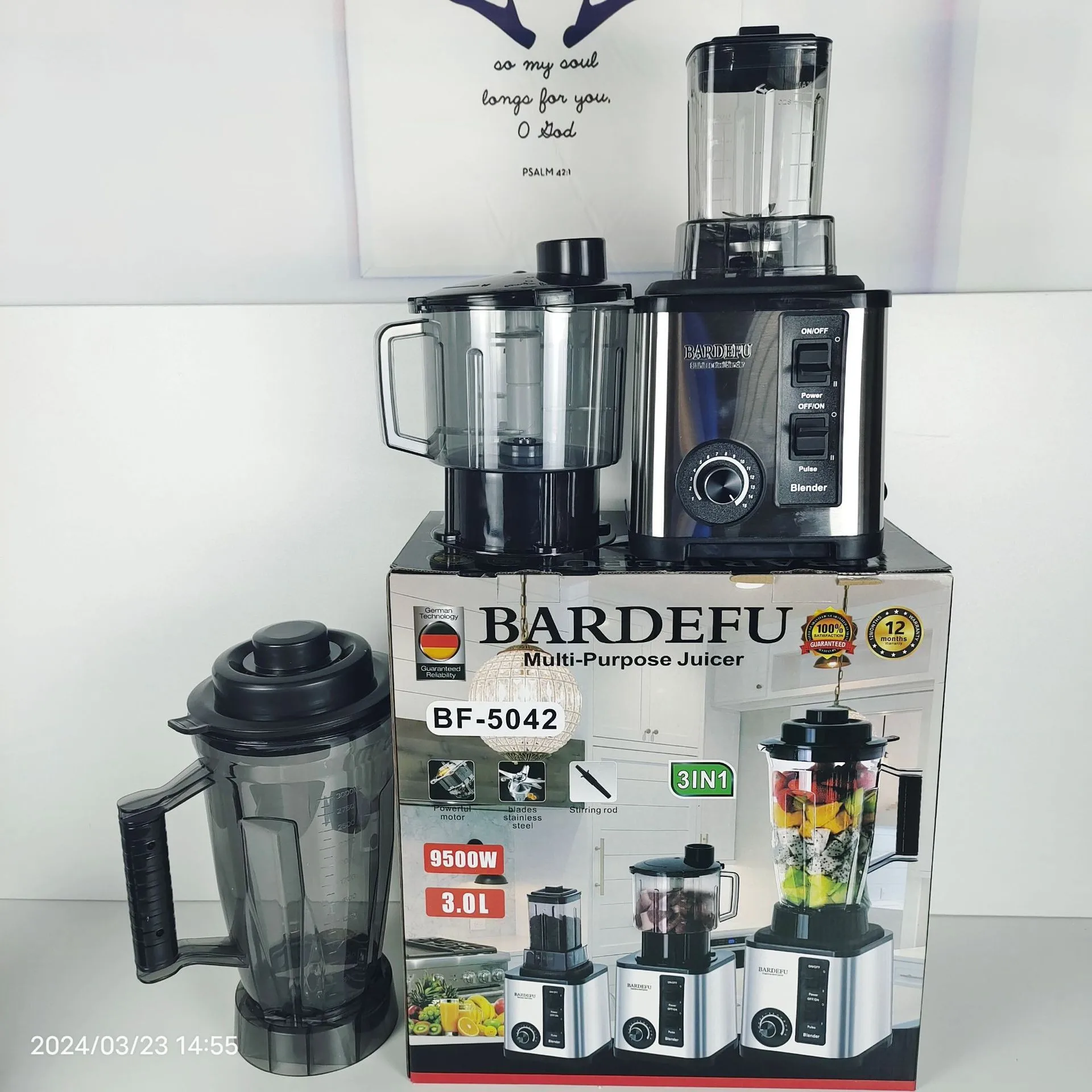 multifunctional heavy duty commercial 9500w 3L blender juicer food processor blender 3 in 1 smoothie blender machine