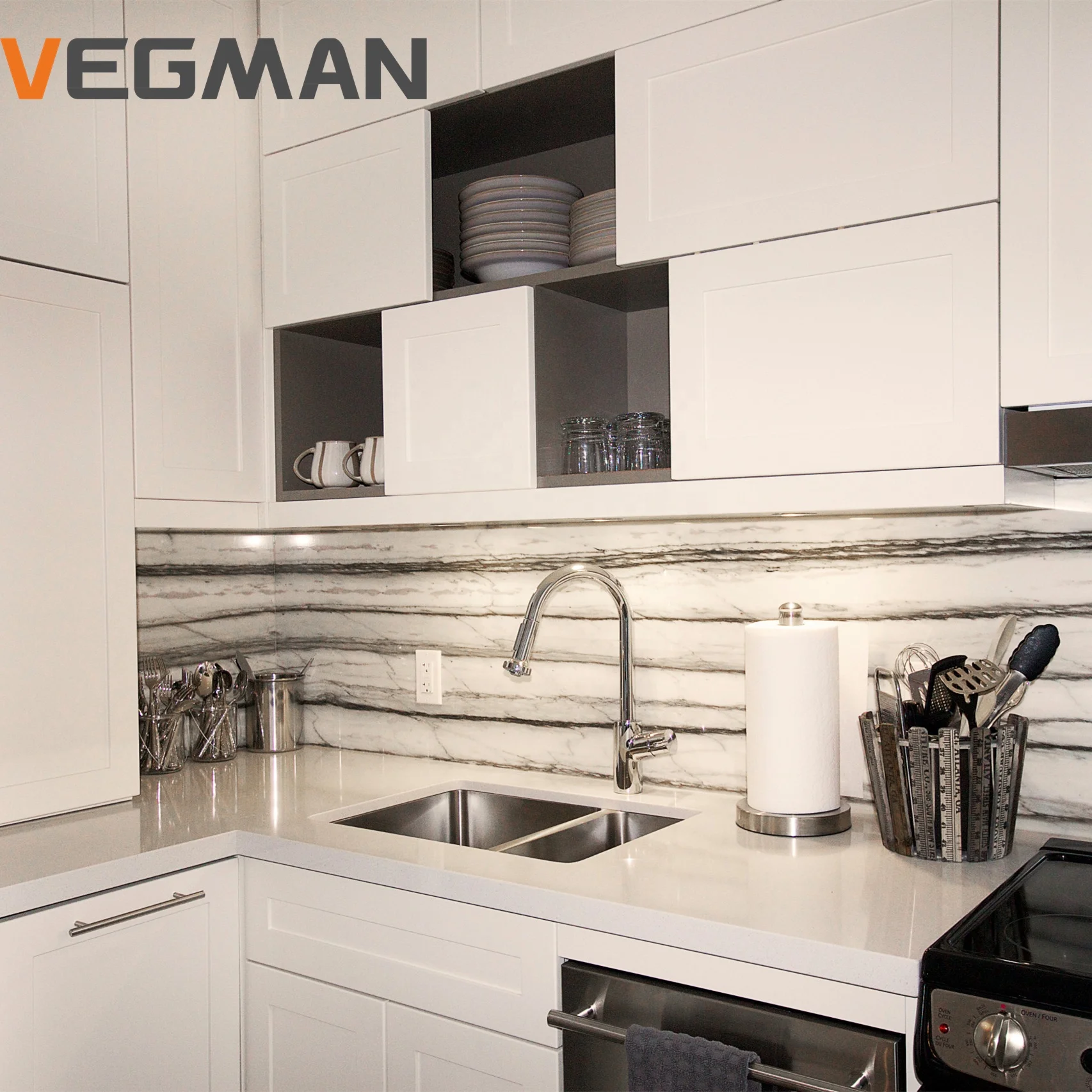 Furniture Solid Wood Kitchen Small Cabinet Set For Mini Kitchen