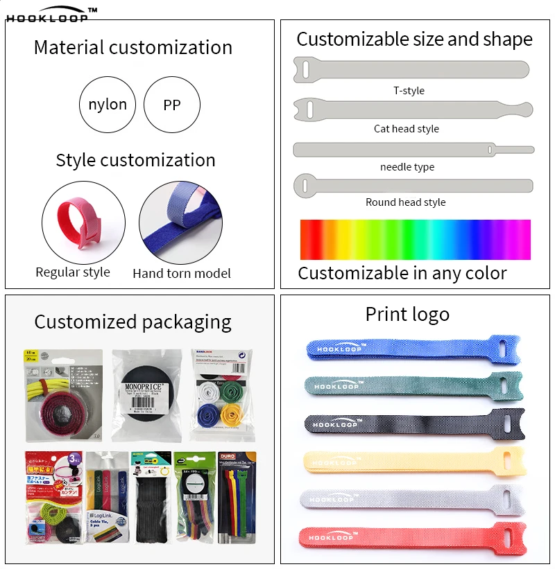 Free samples Custom Logo Reusable T-shaped Nylon Plastic Heavy Duty Ties Straps Adjustable Cord Ties Cable
