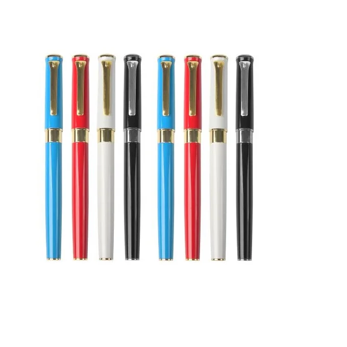 fine rollerball point ink refill sivler/gold trims executive office nice luxury premium metal roller tip pen