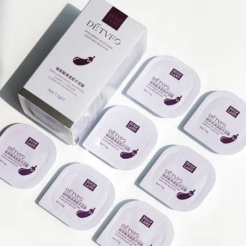 Deep Cleansing Kaolin Mud Mask Hyaluronic Acid Clear Eggplant Mud Film Facial Mask