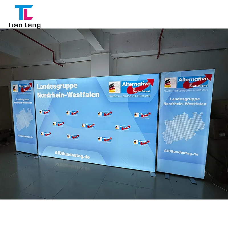 Wholesale Quick Setup 10x20ft Pop Up Backlit Backdrop SEG Trade Show Display Stand Exhibition Equipment Advertising Lighting Box