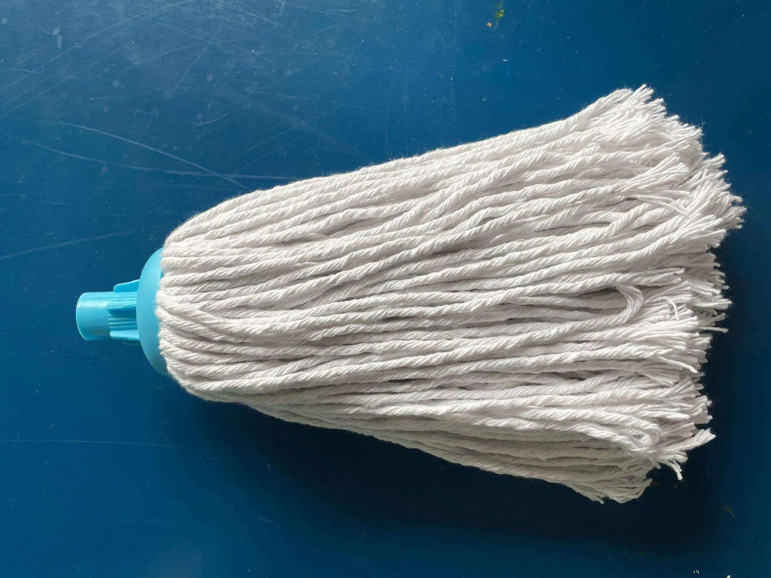 China Factory Making Machine Mop With Wood Mop Stick Round Cotton Mop With Wooden Handle