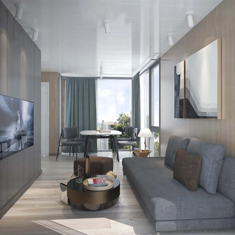 
luxury resort bungalow villas modular prefabricated modern design homes prefab flat pack container house for living 