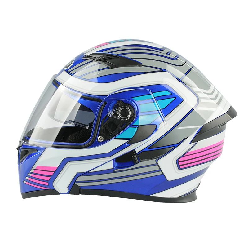 Factory Direct Wholesale Motorcycle Helmet flip up Full Face Helmet Fashion Four Seasons Racing Personality Helmet