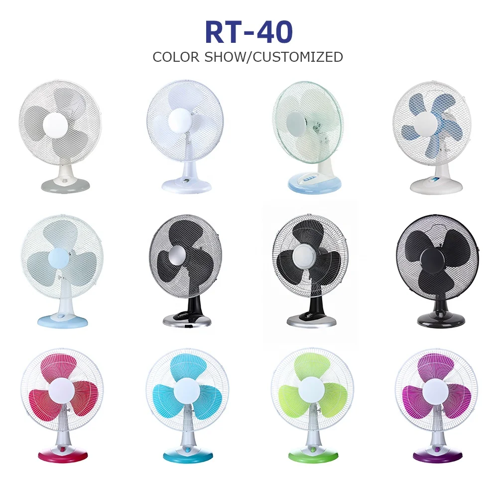 Custom air cooling electric 50w 220v plastic desk top china manufacturer table fan 16 inch for home bedroom office