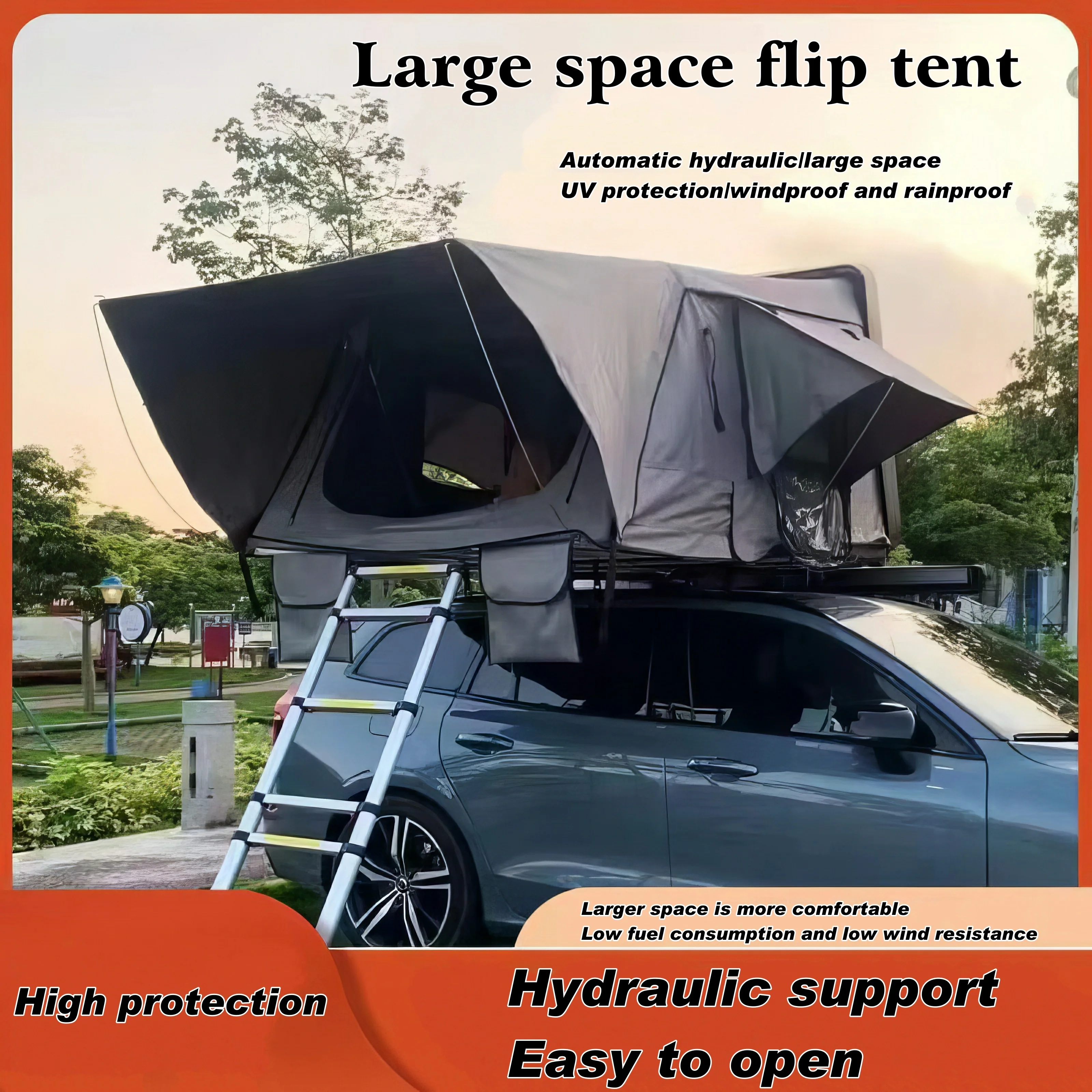 New Travel Wilderness car pickup Outdoor Flip Hard Shell Roof top Ten roof top tent for camping