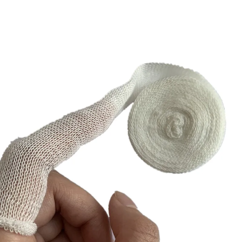 Medical Sports Rubber String 100%cotton Tubular Support Stockinette Tubular Bandage